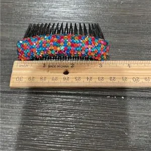 Rare Vintage RICHARD KERR Pave Multi-Color Crystal 80s Hair Comb Richard Kerr | Accessories | Rare Vintage Richard Kerr Pave  main image 3